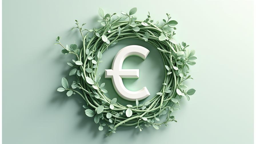 Stylized abstract representation of a copyright symbol integrated with organic, natural elements like leaves, signifying protected educational content.